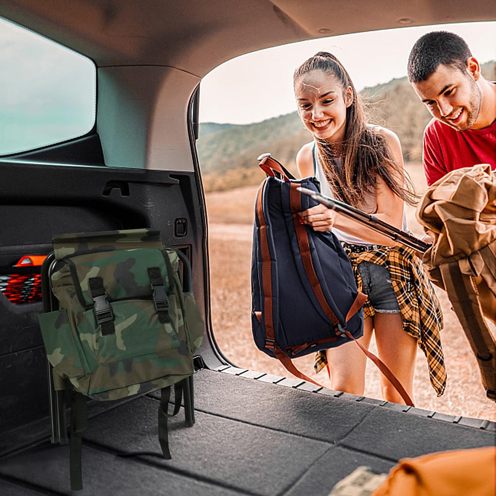 Tabouret De Camping Pliable Avec Sac De Transport - Léger, Vert, Capacité 200 Lbs