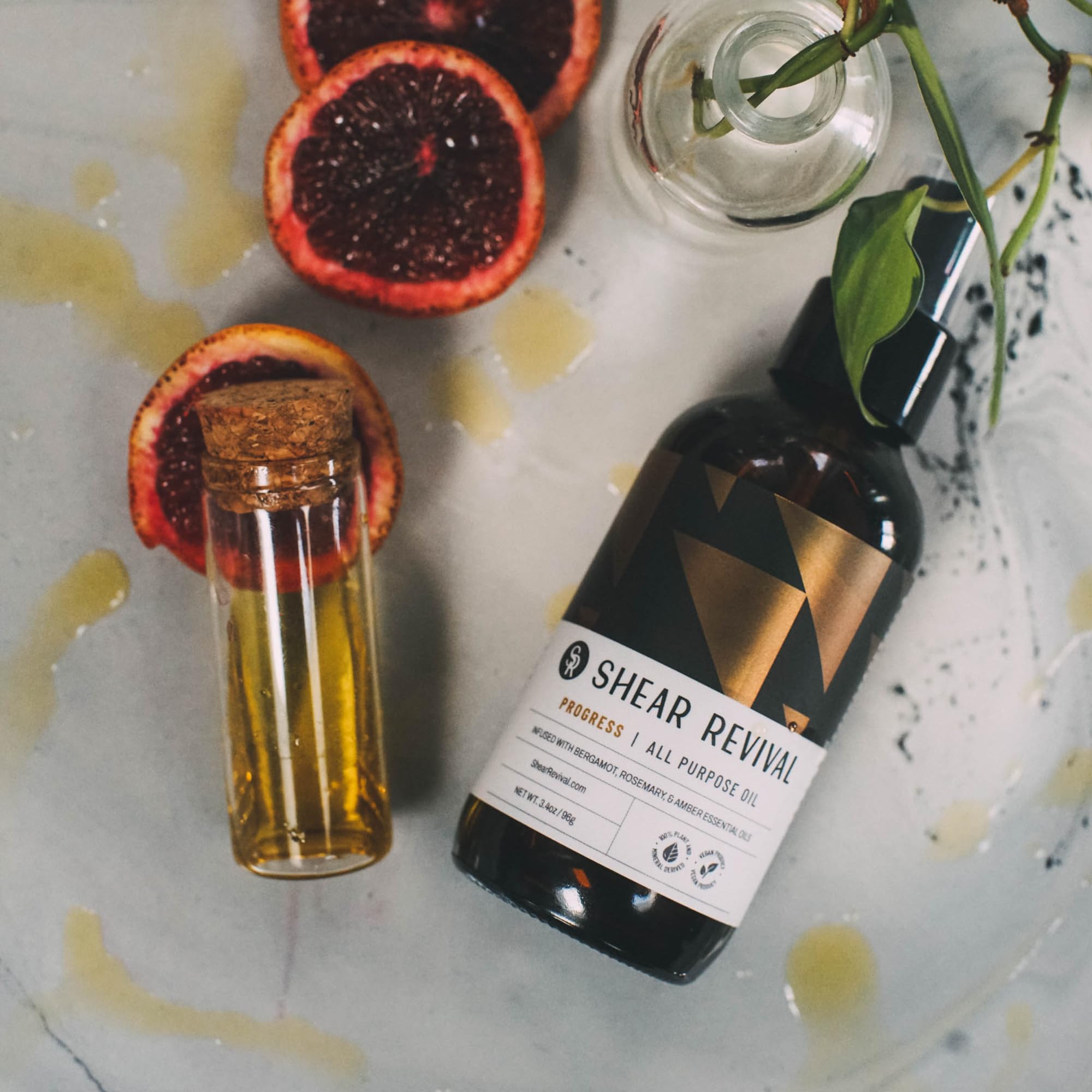 Shear Revival Progress All Purpose Oil - Multi-Use Grooming Oil for Hair Beard & Skin - Lightweight, Vegan & Nourishing Formula - 96g - Image 2