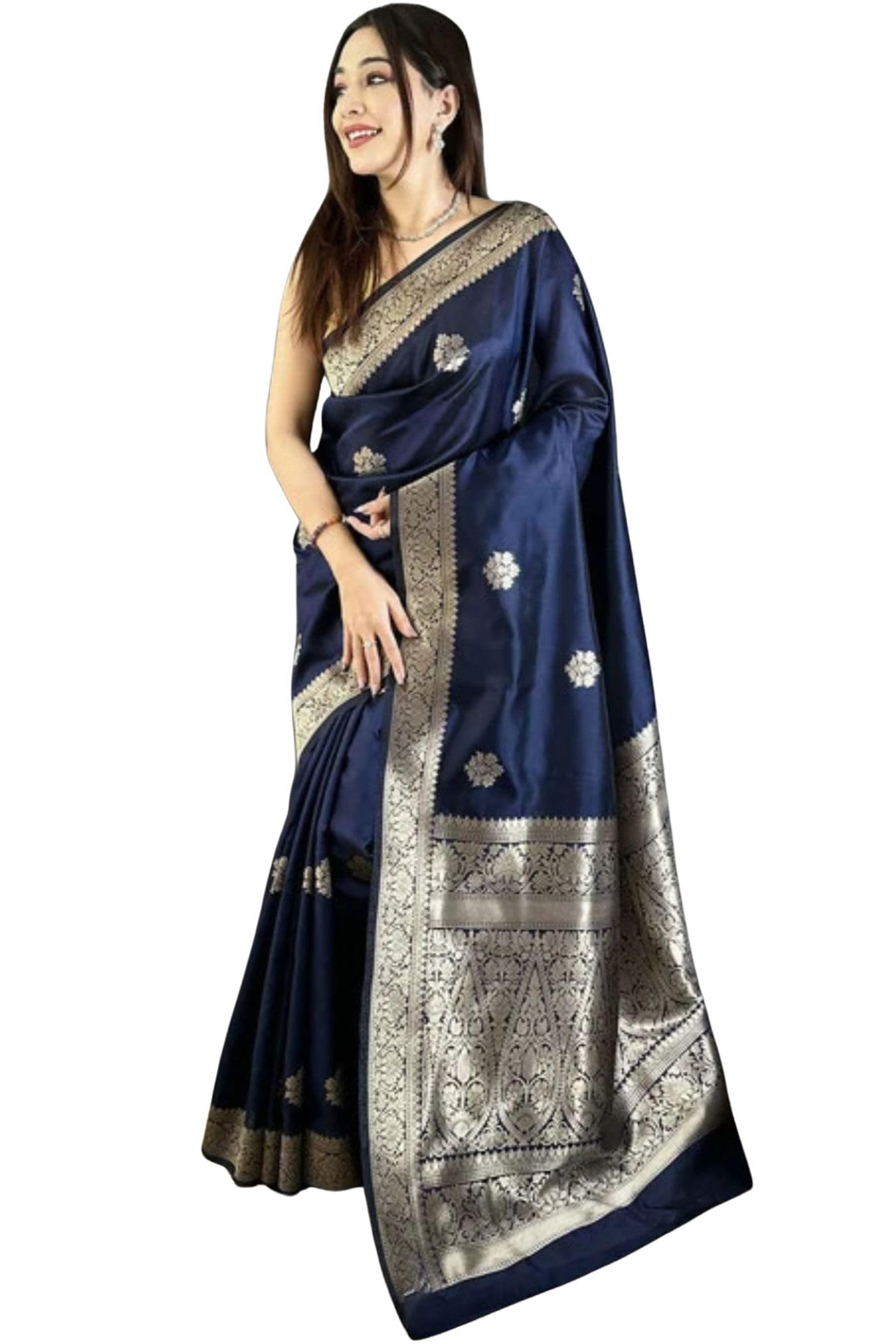 SGF11 Women's Kanjivaram Pure Soft Silk Saree With Unstitched Blouse Piece product image 6