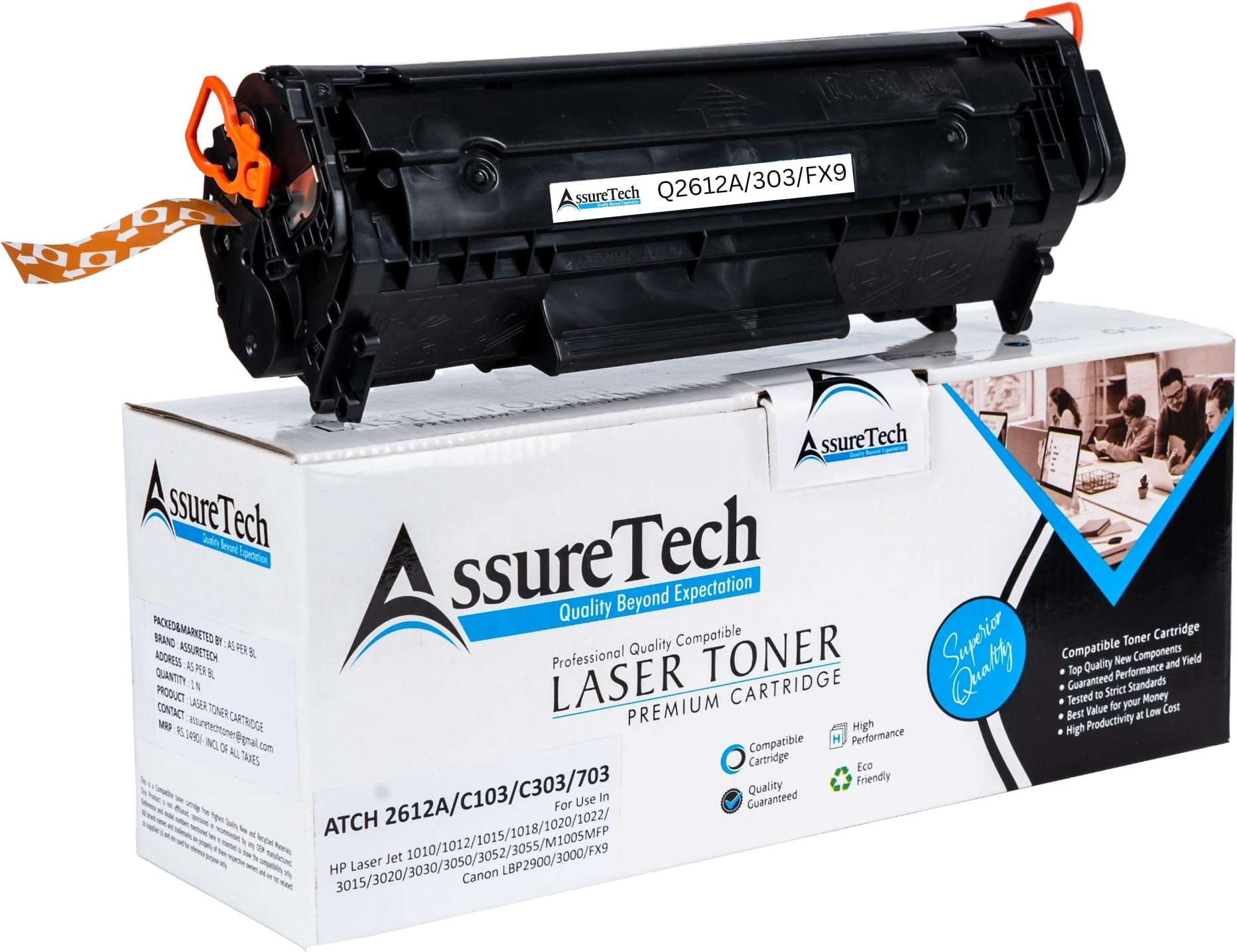 Black Q2612A 12A Compatible Toner Cartridge For HP LaserJet 1010 1012 1018 1020 1022 - Digi-office