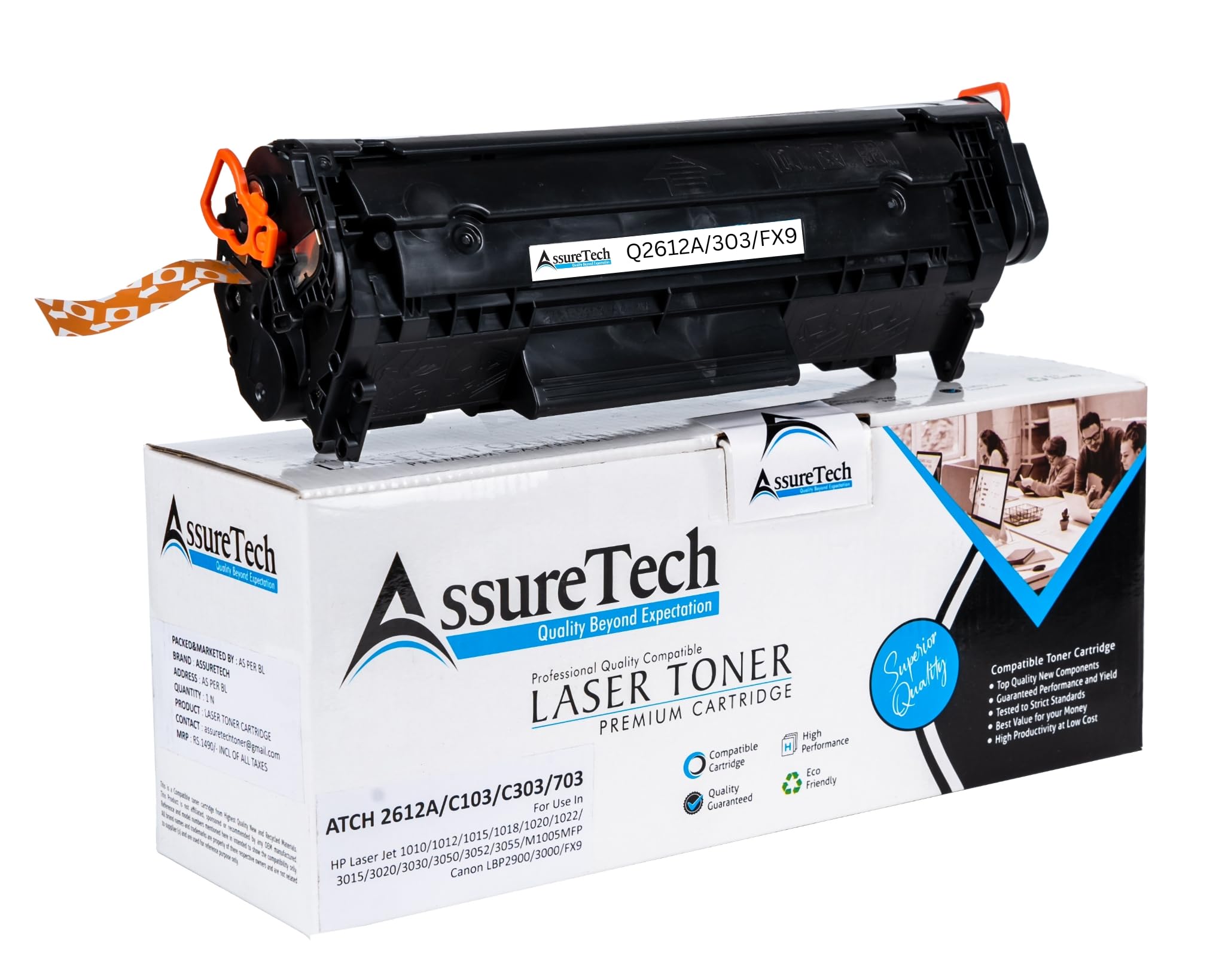 ASSURETECH 12A Laser Toner Cartridge for Laserjet 1010, 1012, 1015, 1018, 1020, 1022, 3015, 3020, 3030, 3050, 3050z, 3052, 3055, M1005mfp, M1319mfp,Compatible with LBP2900,303,103 (B08MY1CKW9) Amazon Price History, Amazon Price Tracker