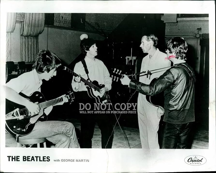 Amazon.com: The Beatles & George Martin Photograph 11 X 14