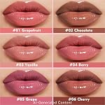 KIMUSE Tinted Lip Butter Hydration Balm Set, 6 Flavored Shades Hydrating Plumping Gloss with Sheer Tint, Non-Sticky | Vegan Lip Care Makeup for Dry Lips & Daily