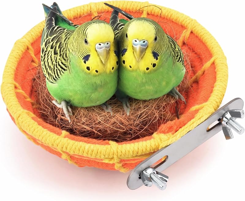 Ninho para Aves KATUMO de Corda de Algodão com Fibra de Coco, 13,5 cm, PA00346