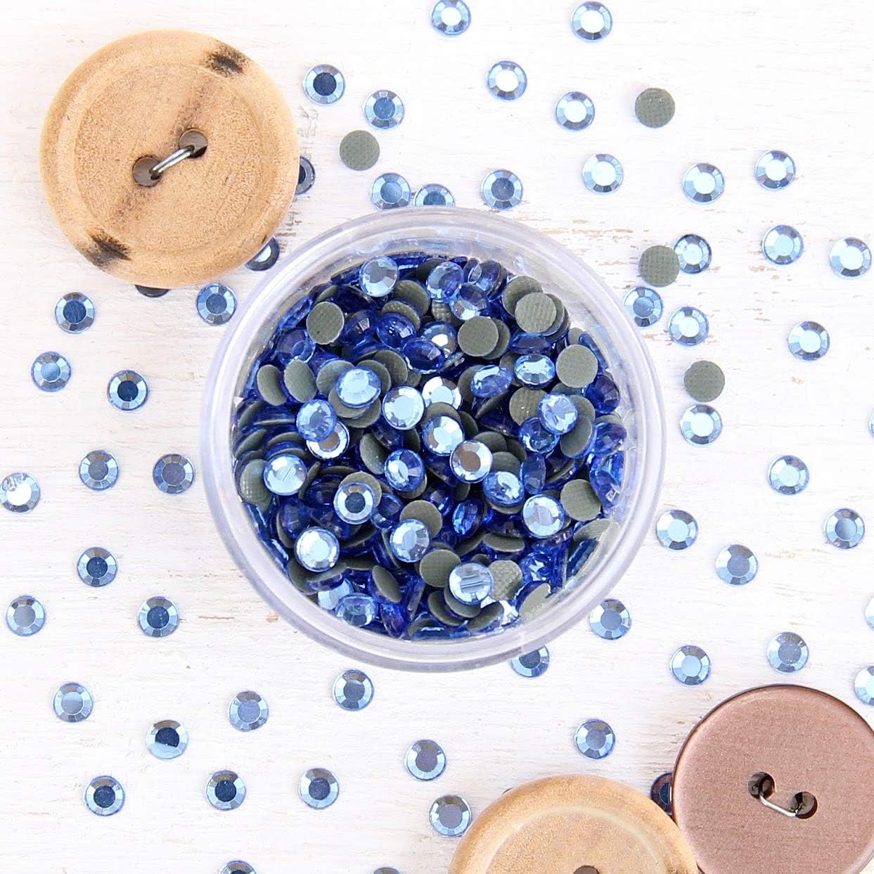 Threadart SS6 (2mm) Aquamarine Hot Fix Rhinestones 10 Gross (1440/pkg) Hotfix - Iron on - Hot Fix