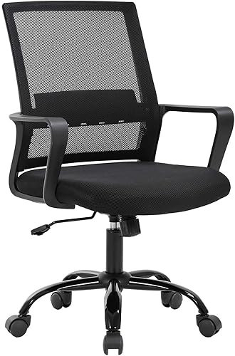 Silla de oficina ergonómica de escritorio barato para el hogar, silla de oficina de malla simple, soporte lumbar, taburete ajustable ejecutivo