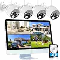 KEEYE 監視カメラ 2台とモニター 3TB　P500-DP12-2 KEEYE 監視カメラ 2台とモニター 3TB P500-DP12-2 Amazon.co.jp