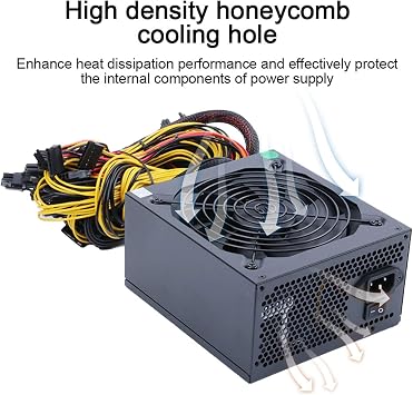1800W to 2000W 110V-220V ATX ETH Bitcoin Mining Power Supply 95% Efficiency Support 8 Display Cards GPU for BTC Bitcoin Miner(1800-2000W B)