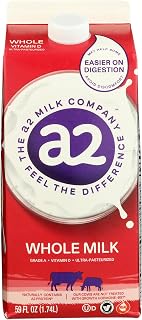 a2 Milk Whole Milk - Only A2 Protein for Easier Digestion, No rBST, Animal Welfare Certified