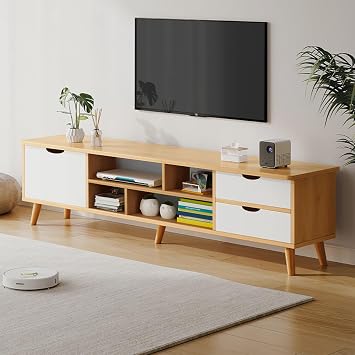 TV Stand for 55 60 inch TV Midcentury Modern TV Console with Storage Entertainment Center for Living Room/TV Stand/TV Console/TV Table/Home Decor