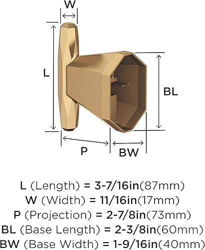 Vista 114 de Amerock BH36043CZ Toallero de bronce champán Toallero de 18 pulgadas (17.992 in) San Vicente Toallero de baño Accesorios de baño