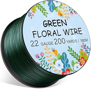 Sponsored Ad - Floral Wire 22 Gauge Flower Wire for Craft, 200 Yards Green Flexible Paddle Florist Wire for Flower, Green ...