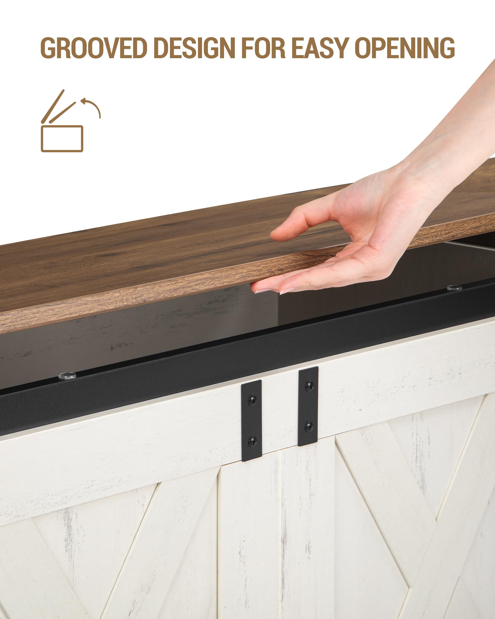 Hzuaneri Cassapanca con Vano Portaoggetti, Mobile Seduta con Cerniere di Sicurezza, Contenitore, 40 x 150 x 48,5 cm, per Corridoio, Camera da Letto, Soggiorno, Bianco Marrone SB15014X