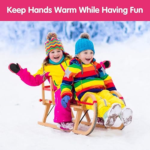 Miniatura 2 de MoKo Manoplas para niños pequeños, guantes de esquí para niños, guantes impermeables y resistentes al viento para niñas y niños, guantes de nieve de