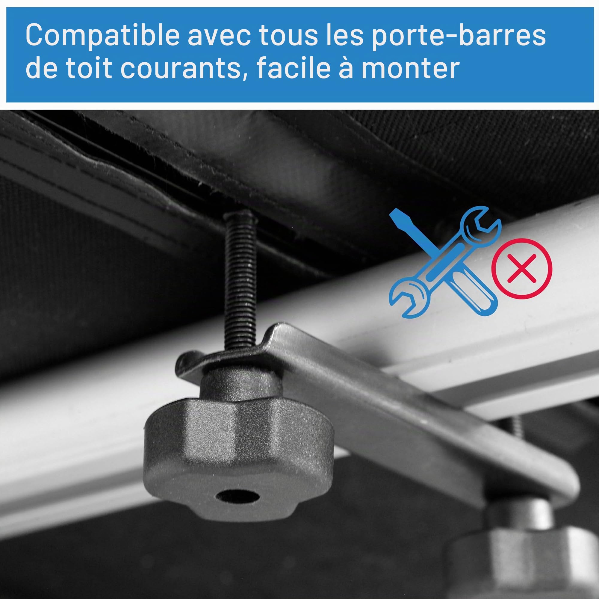 Fischer 126000 Coffre de Toit Pliable, étanche et très Solide de 270 l avec Sac de Rangement, Black | Polyamide imperméable de 270 l pour vacances en famille et camping. Se plie à 100x20x10 cm pour un rangement ultra-compact.