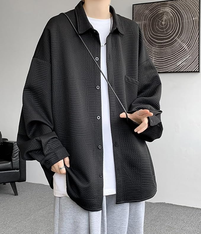 [JHIJSC] シャツ メンズ 長袖 秋 シンプル ゆったり カジュアル おしゃれ