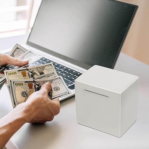 Miniatura 7 de Alcancía para adultos debe romperse para acceder al dinero, caja de ahorros personalizada de cerámica para niños, caja de dinero real para regalo en