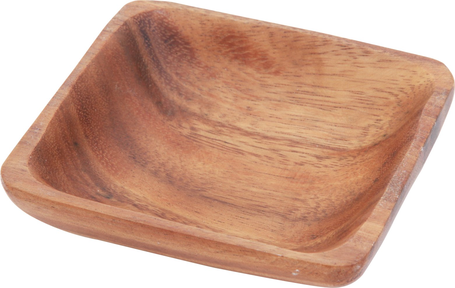 Acacia Wood Square Bowl, Handmade Natural Finish