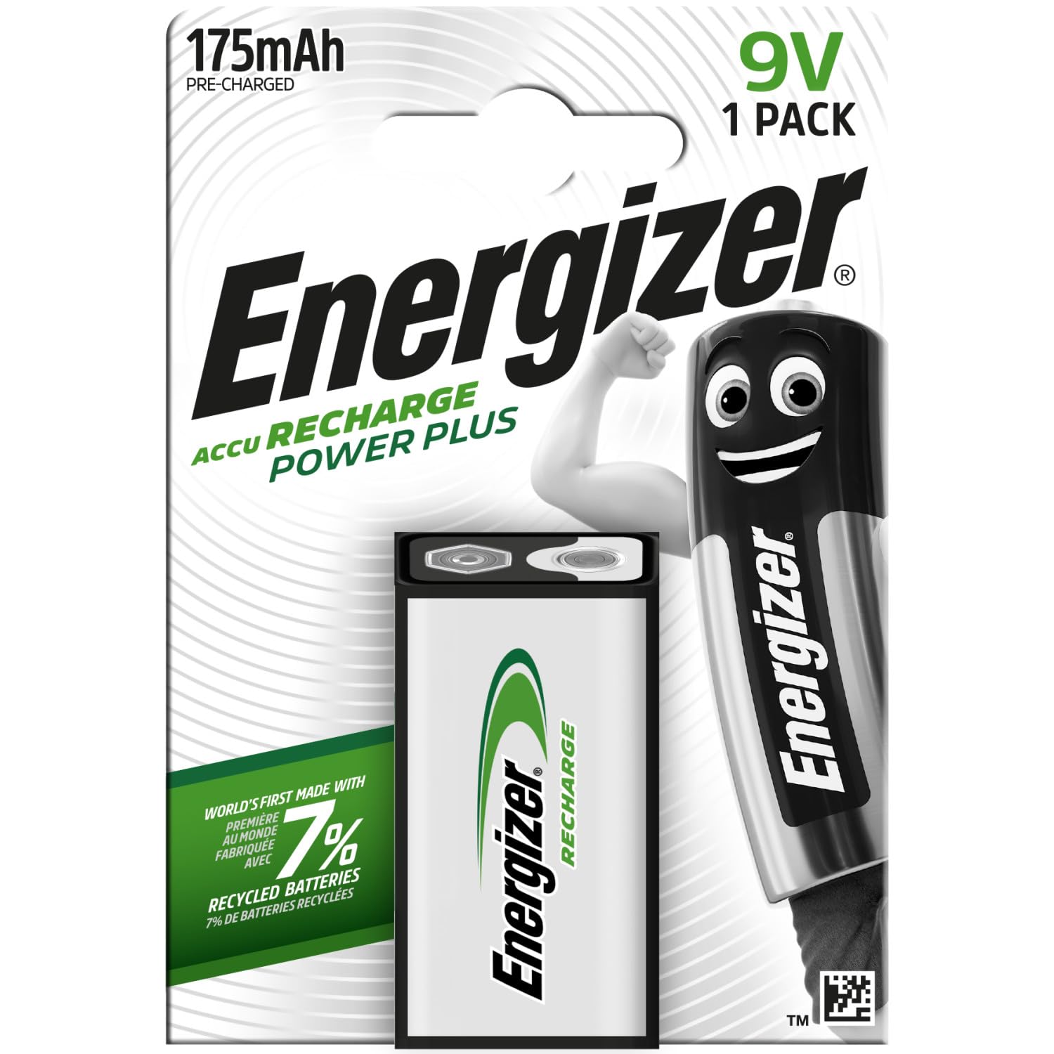 Energizer Battery Rechargeable NIMHD 9V
