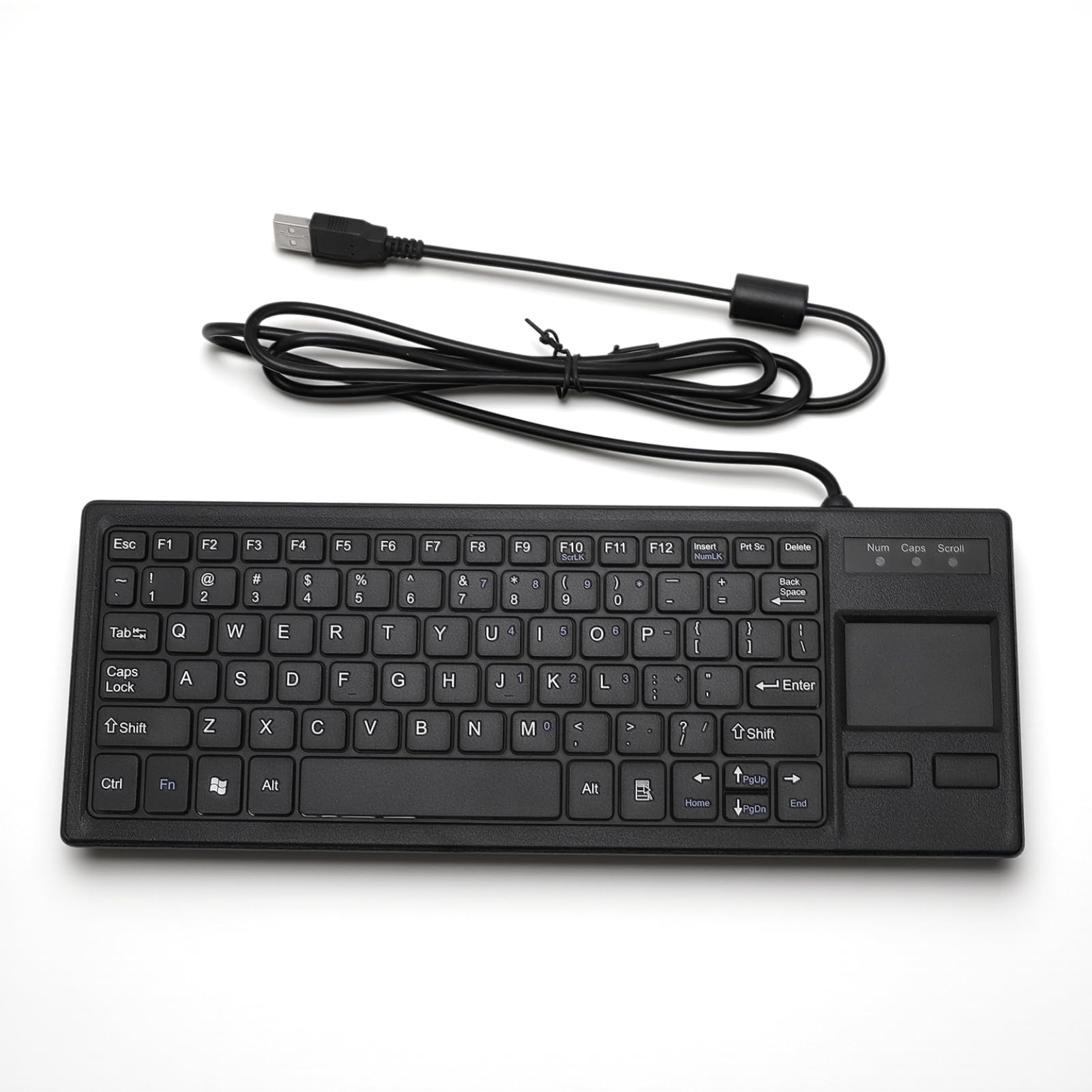 Klawiatura Przemysłowa z Touchpadem, Mechaniczna Klawiatura USB IP68, Wbudowany Koncentrator USB, z Kluczem Nożycowym do Laptopa, Notebooka