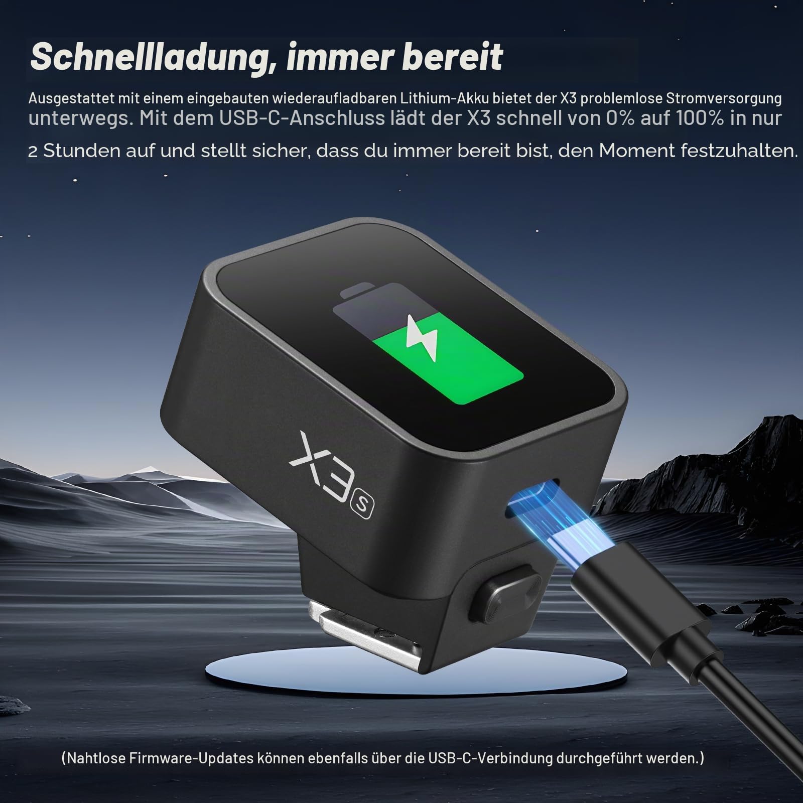 Godox X3-S X3S Kabelloser Blitzauslöser Touchscreen-Blitzsender OLED für Sony Kameras 2.4GHz Drahtlos 1/8000S HSS TTL Tcm Funktion Eingebauter Akku Kamerafernauslöser für Sony