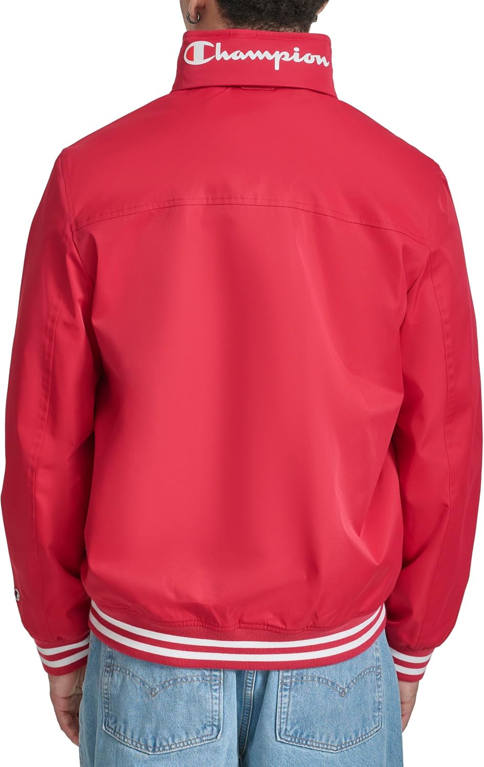 Champion Men's Water Resistant Varsity Bomber Jacket With Flex Stand Collar