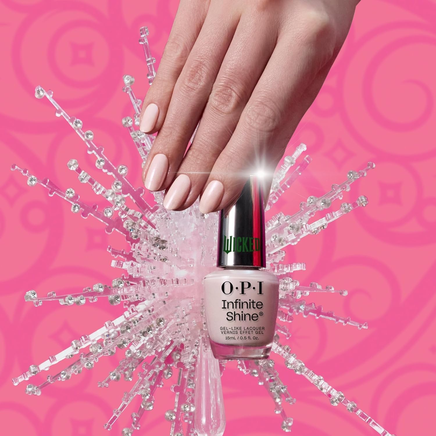 OPI(オーピーアイ) 【 x Wicked タイアップコレクション】 速乾 マニキュア 色長持ち ジェル風ツヤ ピンク ラメ 15mL (インフィニットシャイン HRR19) ウィキッド ふたりの魔女