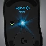 Logitech G703 Lightspeed Wireless Gaming Mouse with 25K Hero Sensor, LIGHTSYNC RGB, POWERPLAY Compatible, Lightweight 95g + Optional 10g, 100-25,600 dpi, Rubber Side Handles - Black