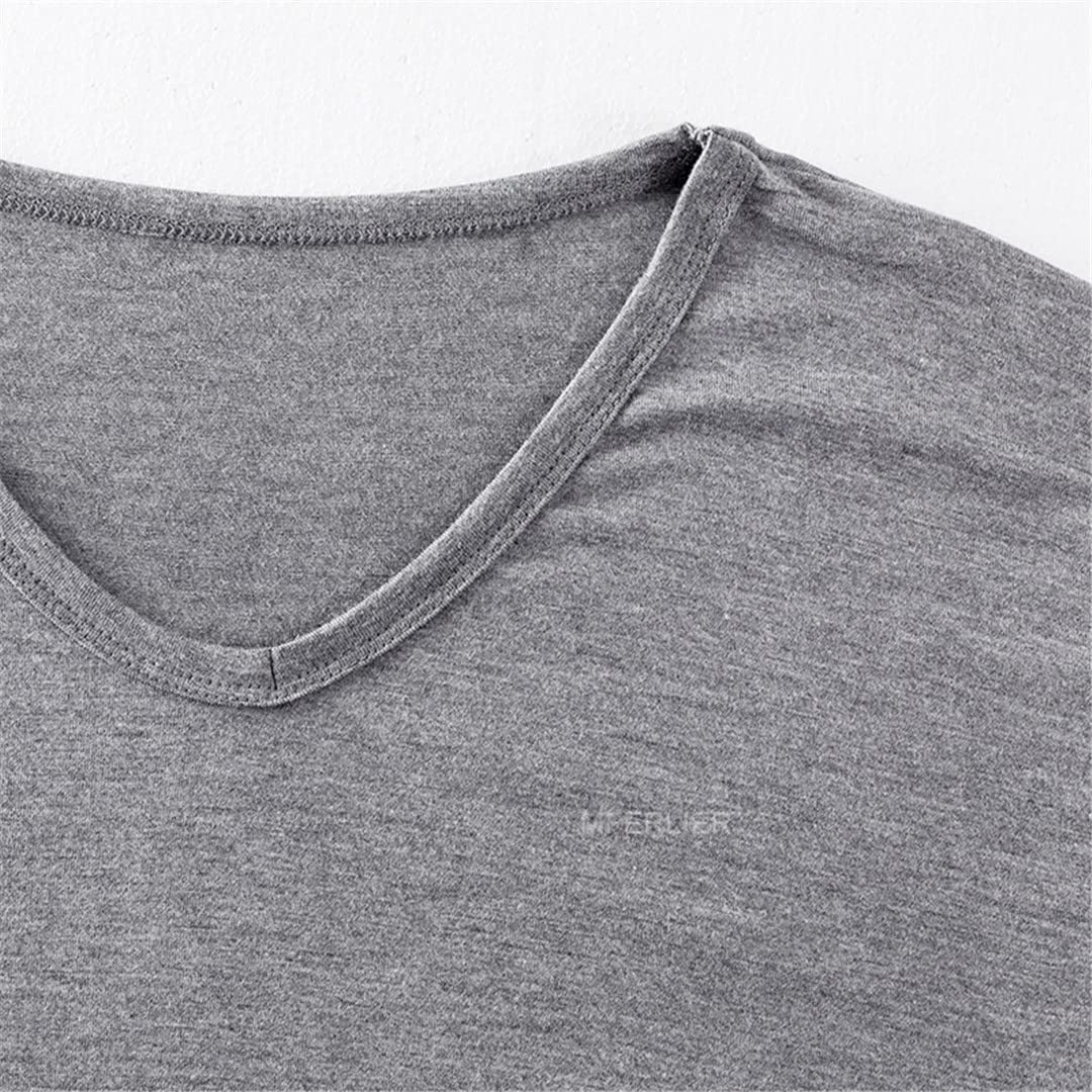 Lmtossey Letnie męskie t-shirty oversize plus size długie koszulki, Ciemnoszary 9, 7XL