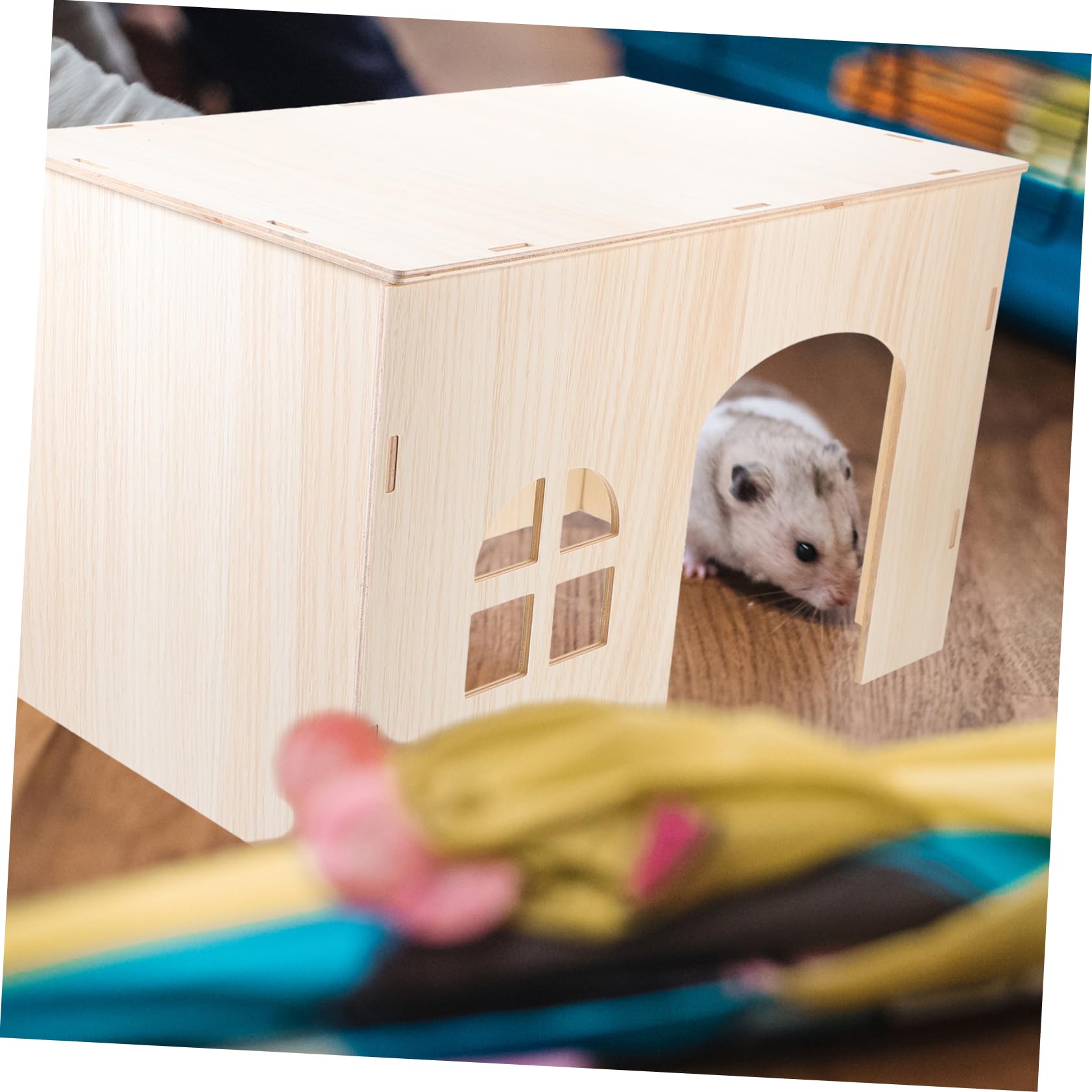 Toddmomy Maison pour Hamster Abri Multi Usage pour Rongeurs Nid Sécurisé Cachette pour Hamster Chinchilla et Autres Petits Animaux