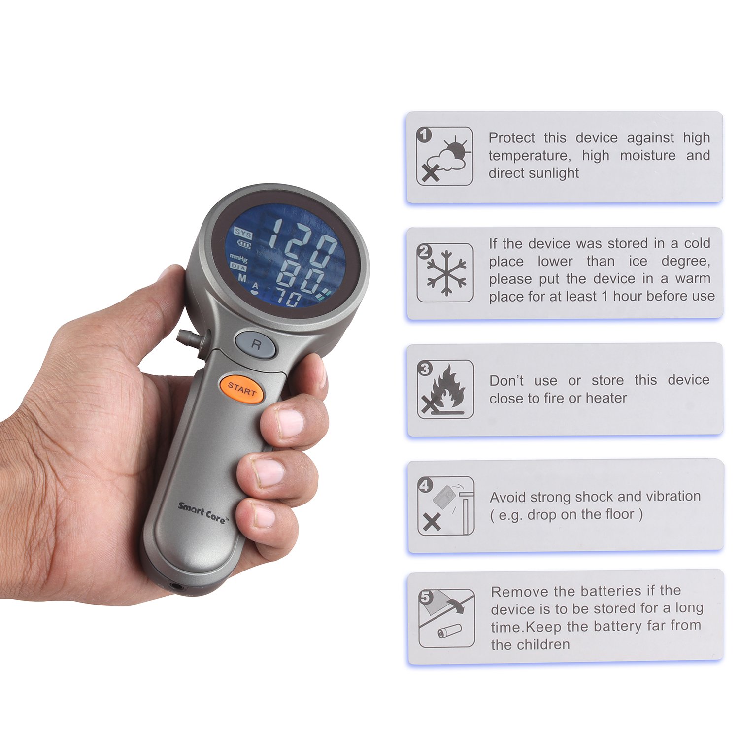 SMARTCARE Digital Upper Arm Cuff Accurate and Portable Blood Pressure Monitors for Home or Clinical Use 3