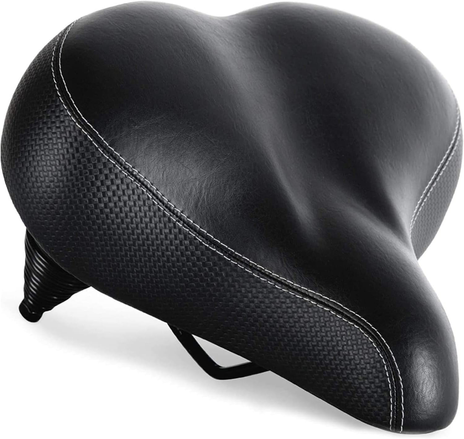 HKMAExtra Padded Bike Seat - Firm Comfortable Bike Seats for Men & Women - Wide Bicycle Seat Replacement Saddle
