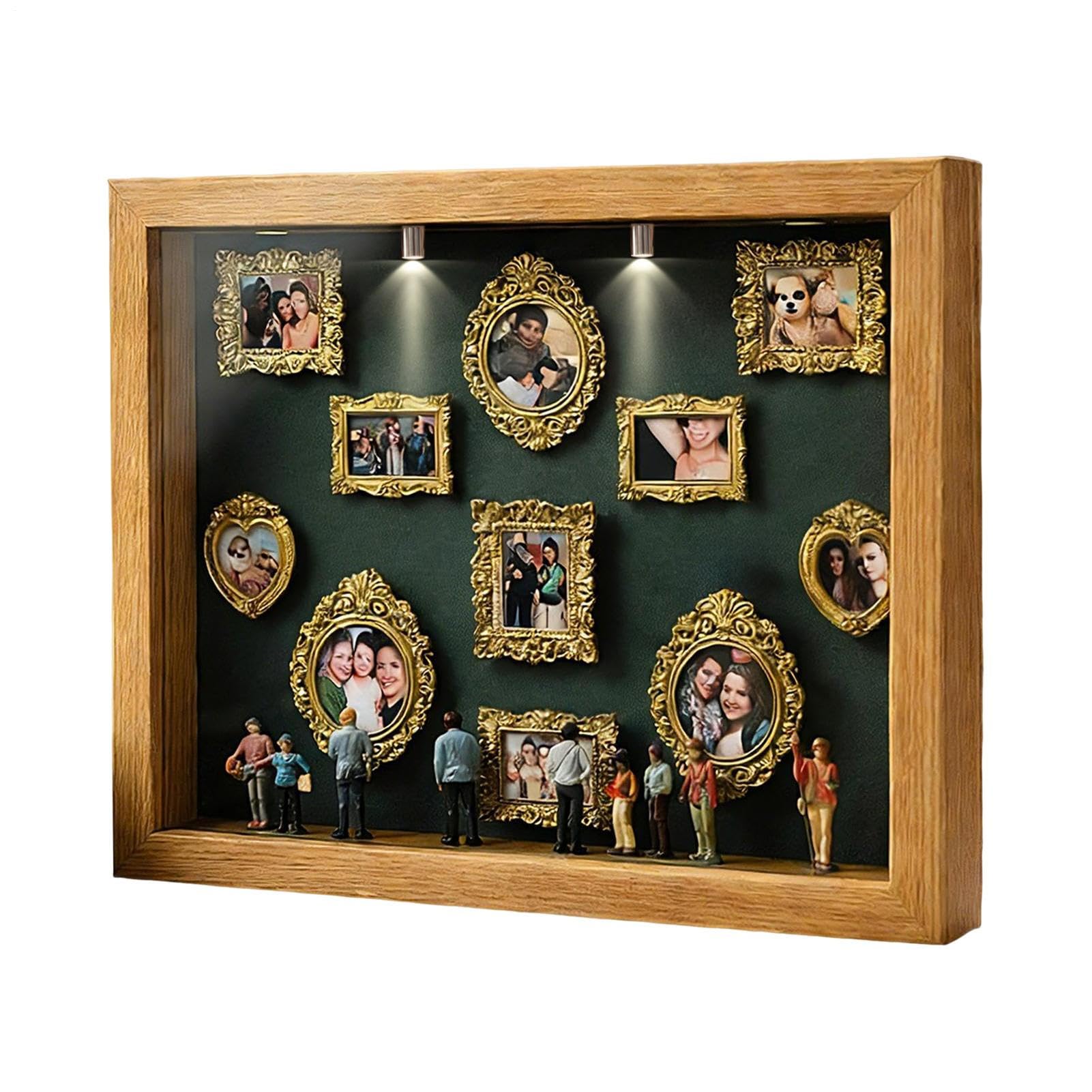 Decoración artística de pared interior para salones pequeños con mini cuadro de silueta