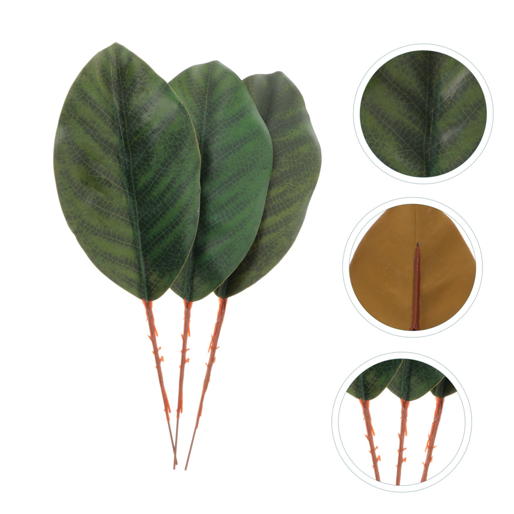 Cabilock 3 Set Di Foglie Di Magnolia Finte Foglie Artificiali Allingrosso Per Decorazioni E Composizioni Floreali 30 Pezzi * 3