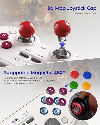 8Bitdo Pro 3 Bluetooth Controller (GB) - TMR Joysticks