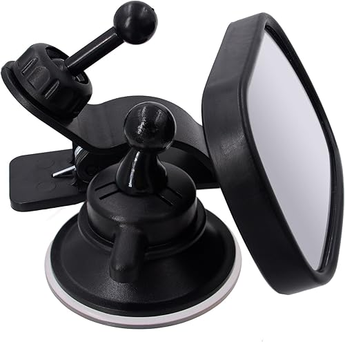 Miniatura 6 de iSaddle Espejo de asiento de coche para bebé, espejo retrovisor delantero para asiento trasero, ajustable, inastillable, espejo de seguridad para
