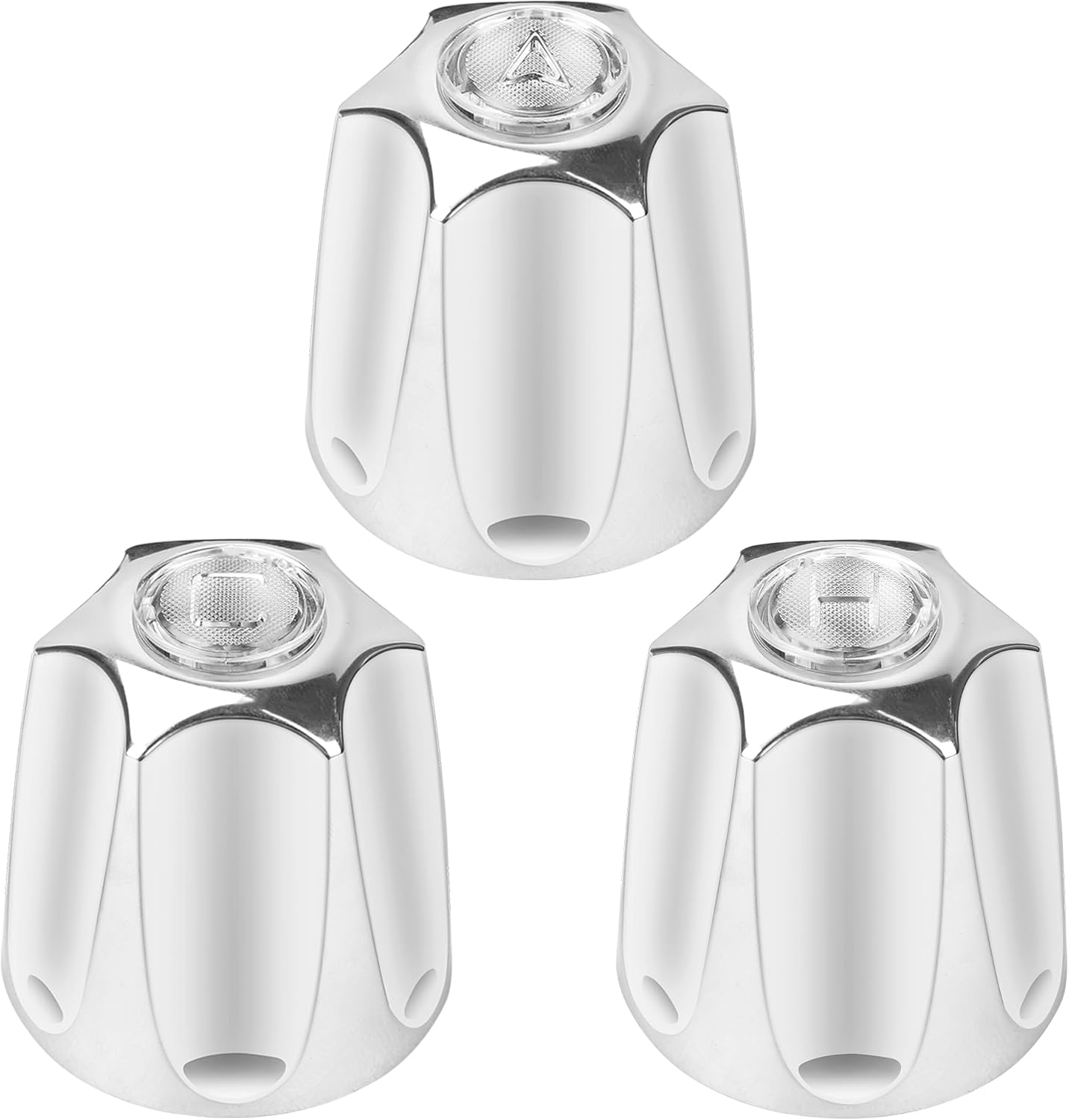 3 Piece Shower Knobs Replacement Compatible with Price/Pfister Verve Tub Shower, Bathtub Faucet Handle Remodel Trim Kit Includes Hot/Cold/Diverter Knob and 3 Screws(Chrome)