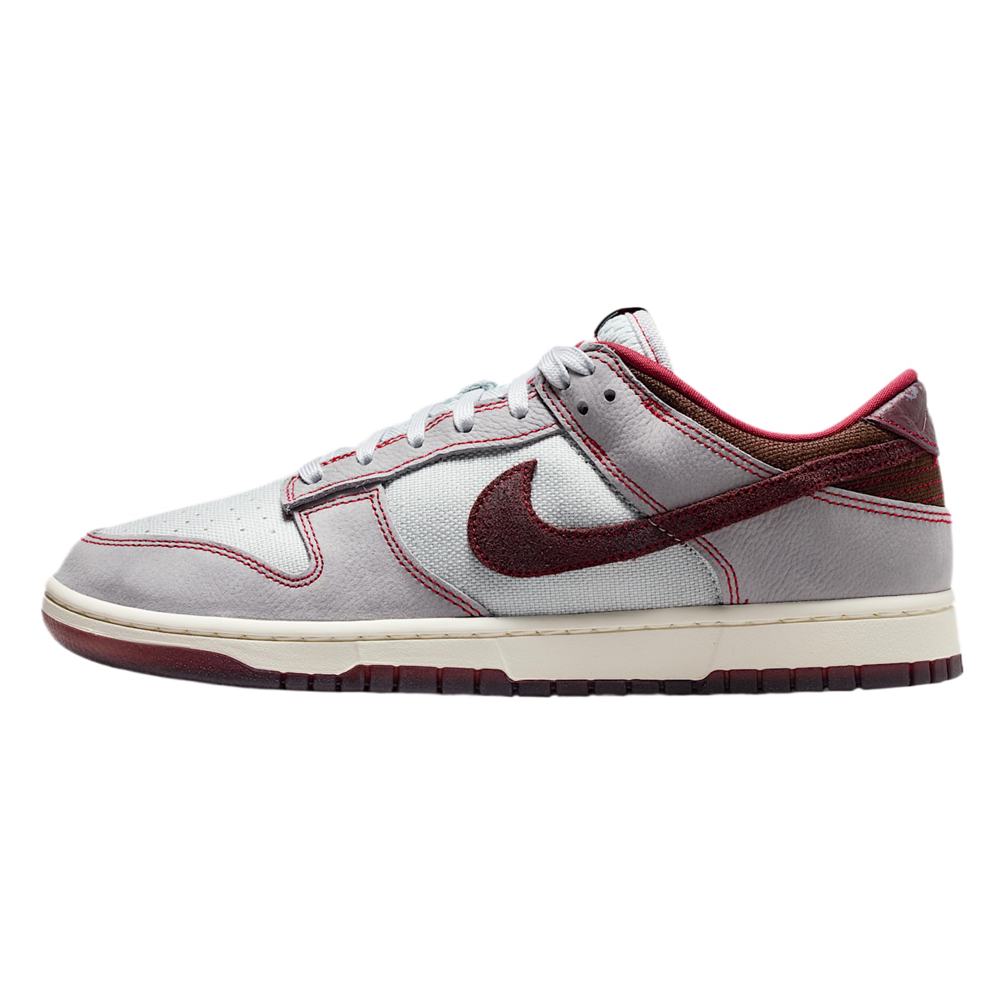 Dunk Low Retro SE Men's Shoes (Pure Platinum/Wolf Gray/Team Red/Burgundy Crush)