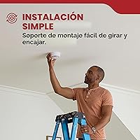 Vista 7 de Kidde Detector de humo, compacto de 4 pulgadas, funciona con pilas AA, 10SDR