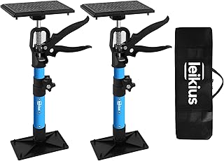2PK Steel Cabinet Jacks for Installing Cabinets,14.6-23.6Inches, Adjustable 3rd Hand Support System,Telescopic Hand Support Pole, Third Hand Tools Support Pole 132LB Load for Lifting Drywall