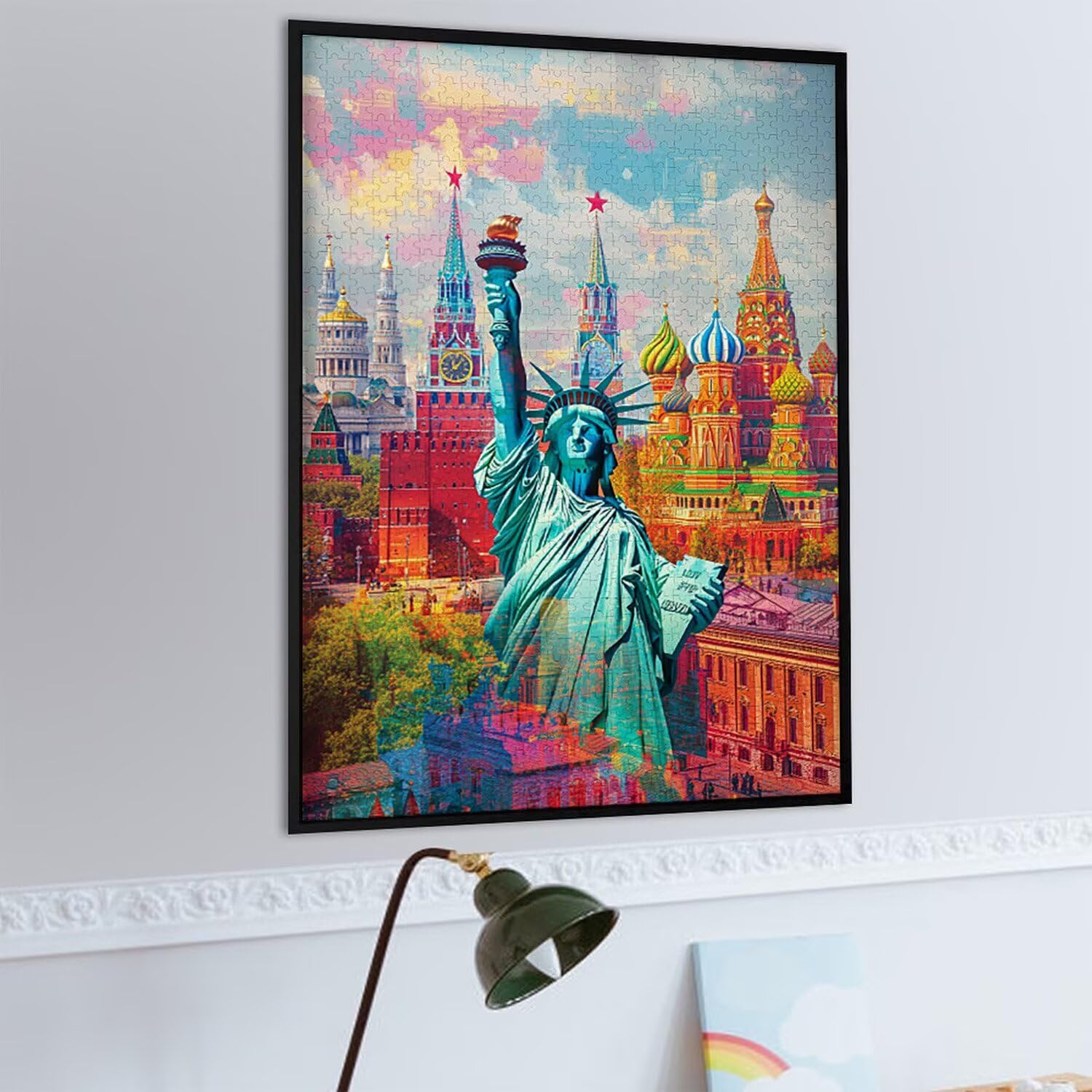1500 Pezzi di Puzzle, dea della libertà1500 Pezzi di Puzzle per Adulti, Regalo di Anniversario, Regalo di Natale, Decorazione Della Casa, Prevenzione Della Degenerazione Cerebrale Negli Anziani v1037