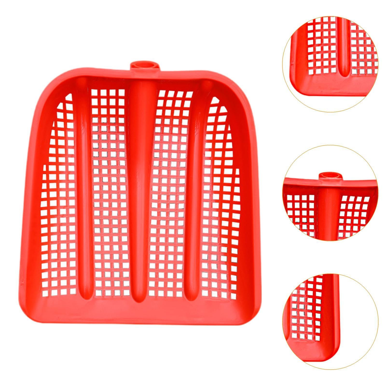 Sieve de Jardín con Malla Filtrante de PP Ideal para Tamizar Suelo Arena Piedras y Compost Adecuada para Bonsái Paisajismo y, Rojo