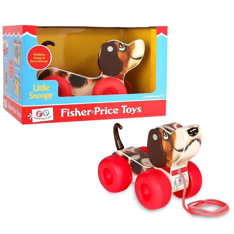 Fisher Price Pull Along Dog 木製おもちゃ Pull along dog toy » The Memory Box Project