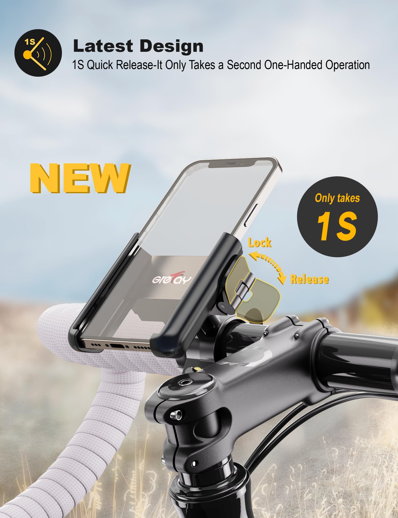 Amazon.co.jp: Grefay自転車 スマホ ホルダー 360°回転 オートバイ