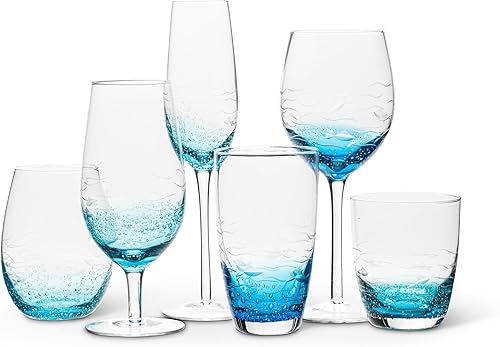 Miniatura 4 de Abbott Collection - Bola de cristal de corte de pescado color azul