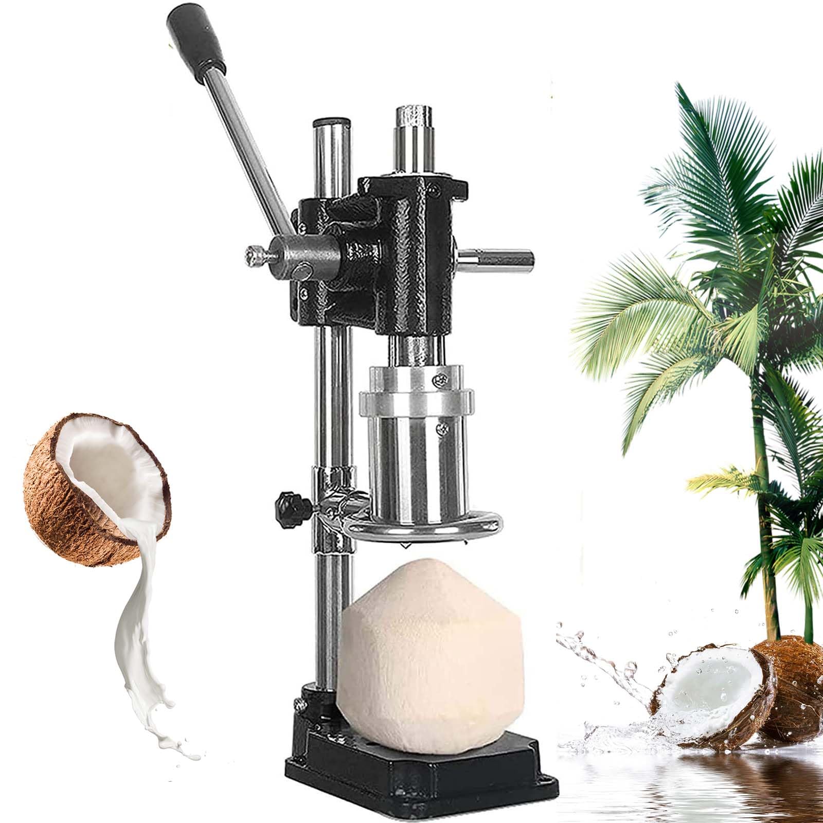 AYCDL Coconut Opener Tool,Stainless Steel Coconut Opening Machine,Manual Coconut Lid Opener Coconut Capping Machine Coco Nut Opener Kit
