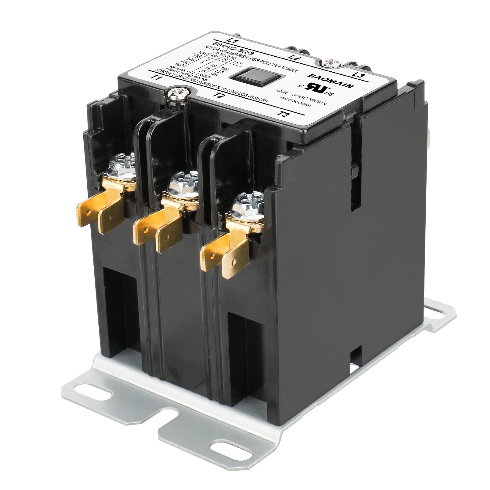 Dfinit Prpose Cntactr, 277Vac, 30A, 2P, Open