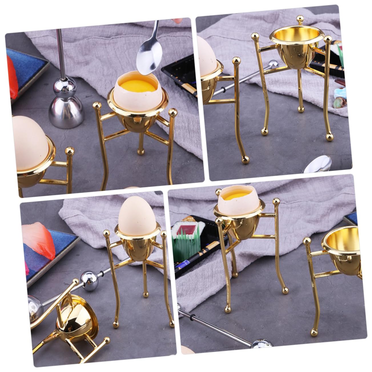 IMIKEYA 2pièces Support à Œufs Pur Récipient à Doré pour Cuisine Et Décoration De Pâques
