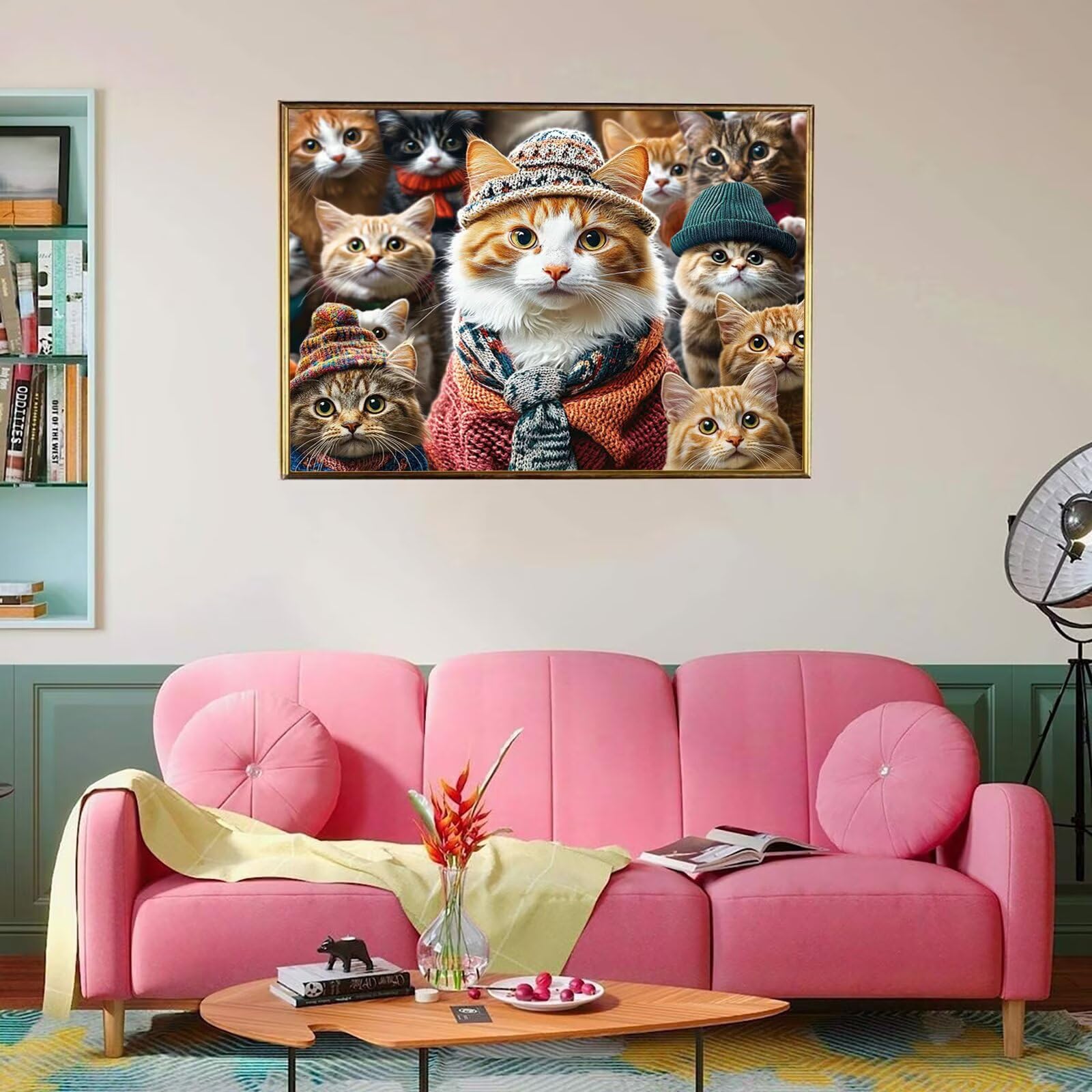 Puzzle 2000 Teile Katze, Holzpuzzle Erwachsene, Klassisches Lernspiel Puzzle Tier, Groß Impossible Jigsaw Puzzles, Wunderschönes Deko Puzzes und Geschenke, Bastelset Erwachsene 99.5 X 70.5cm 8p-517