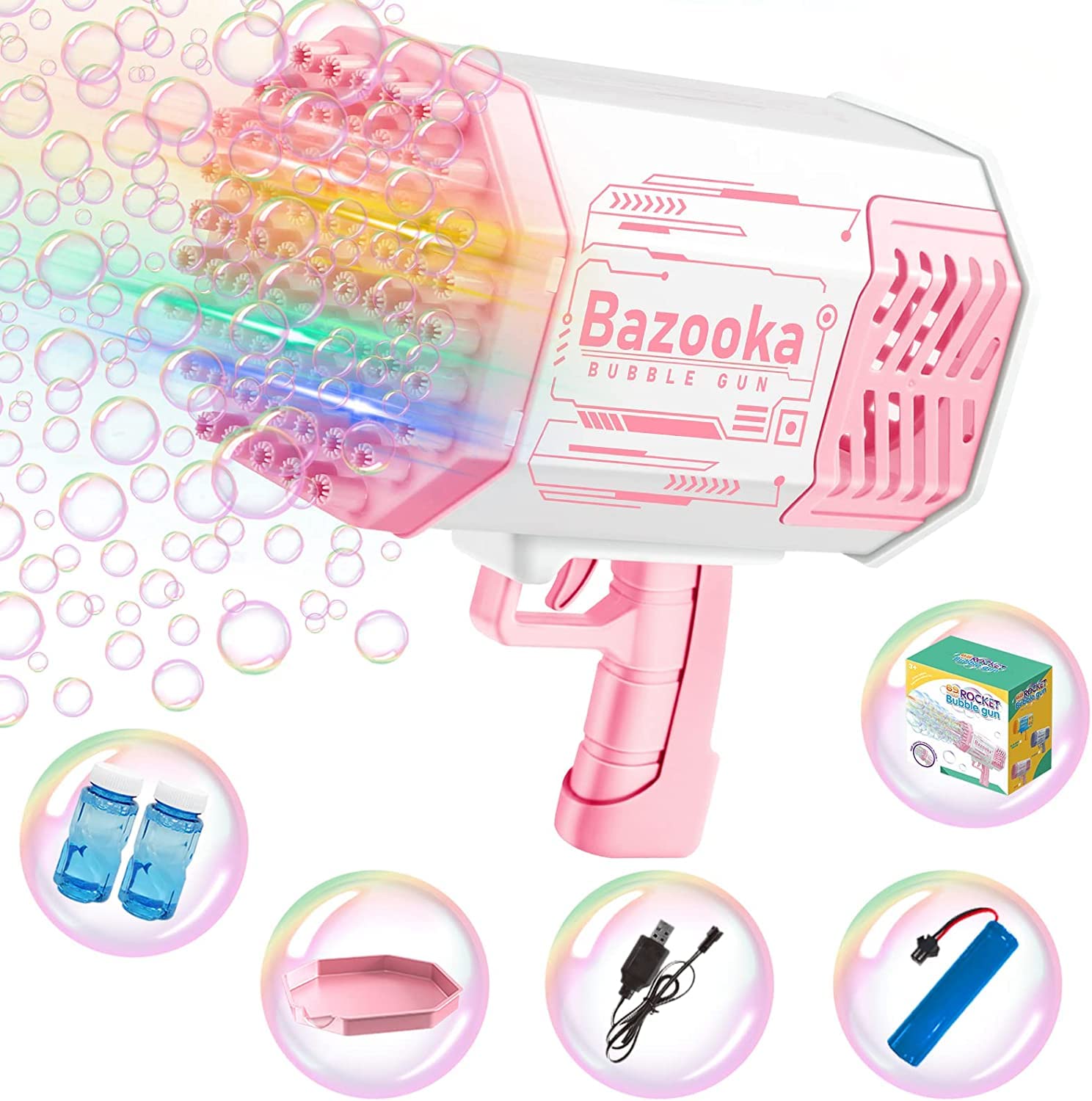 Buy Bubble ,Bazooka Bubble ,Bubble Machine,69 Hole Bubble with Light